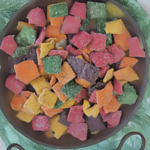 FRUIT SWEETS CUBES 250g (Lightly sulphured) FRUIT SWEETS CUBES 250g (Lightly sulphured)